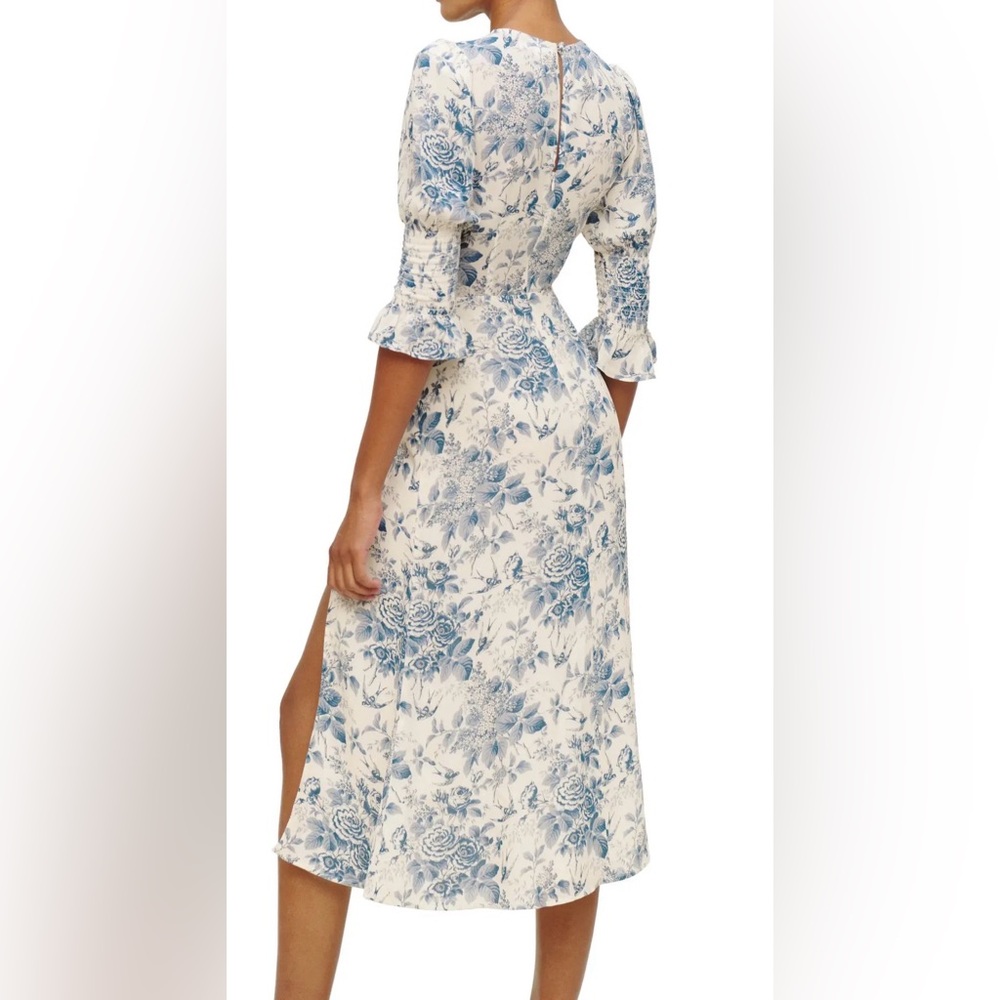Reformation Carolena Dress Pompadour Size 8 - Picture 2 of 10